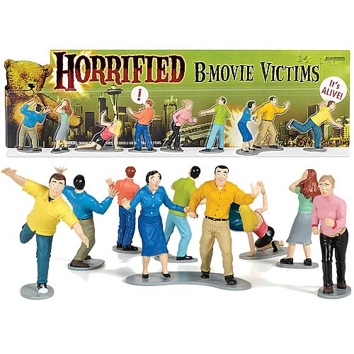Horrified B-Movie Victims Figure Set